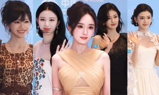 Thảm đỏ Đêm hội Gào thét 2025: Điền Hi Vi là chị đại da beo, Dương Mịch diện "đồ cổ"