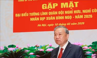 Tổng Bí thư gặp mặt đại biểu tướng lĩnh quân đội nghỉ hưu, nghỉ công tác