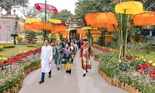 Lần đầu tiên có Đường hoa Tết trong không gian Di sản Văn hóa Thế giới Hoàng thành Thăng Long