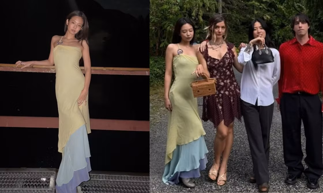 Jennie lên hot topic Hàn vì mặc chiếc váy gần 30 năm tuổi đi ăn cưới bạn thân