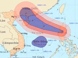 Siêu bão Utor đang tiến vào Biển Đông