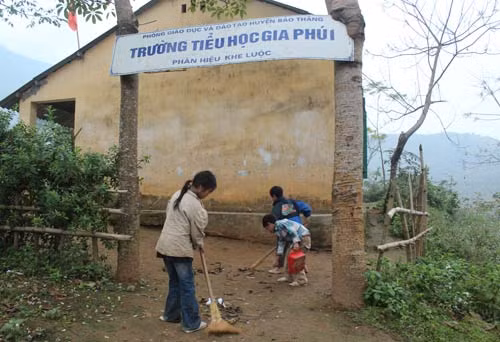Trường tiểu học Gia Phú 1 mới thoát cảnh nhà nứa vài năm