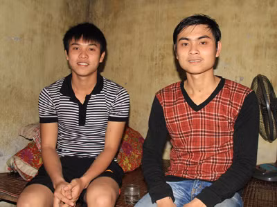 Hai anh em Thận và Chương. Ảnh: Trường Phong