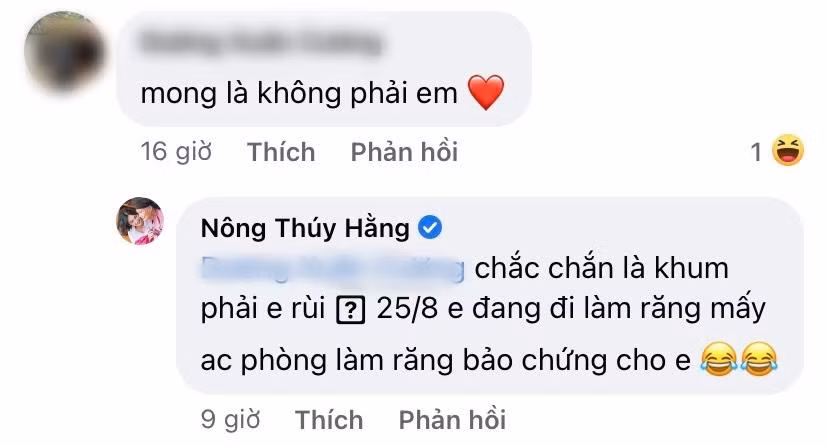 Hoa hậu Nông Thúy Hằng tiết lộ bản thân đi làm răng vào ngày 25/8.