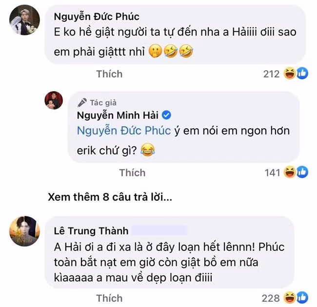 Minh Hải và hai người em thân thiết của Hòa Minzy thoải mái trêu đùa nhau trên mạng xã hội.