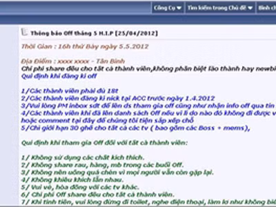 Một cuộc hẹn offline trên diễn đàn giaitri...