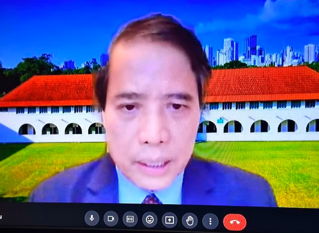 TS. Vũ Minh Khương (ảnh chụp qua màn hình): Các nhà đầu tư nước ngoài vẫn háo hức muốn vào Việt Nam, kỳ vọng Việt Nam tham gia vào chuỗi giá trị mới - Ảnh: VGP/Quang Thương