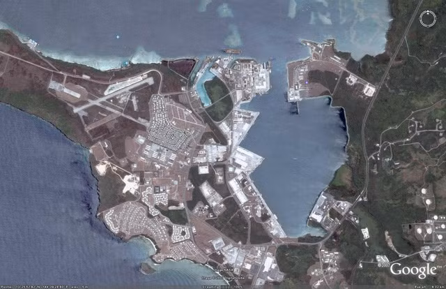 Một phần căn cứ quân sự của Mỹ trên đảo Guam. Ảnh: Google