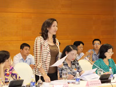 Đại biểu QH thảo luận về Luật Thi đua, khen thưởng chiều 8/6. Ảnh: TTXVN
