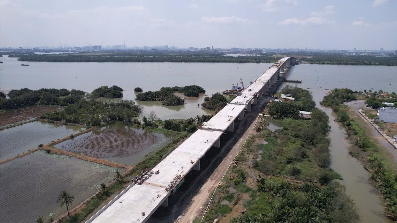 Cầu Nhơn Trạch chuẩn bị hợp long Cầu Nhơn Trạch chuẩn bị hợp long