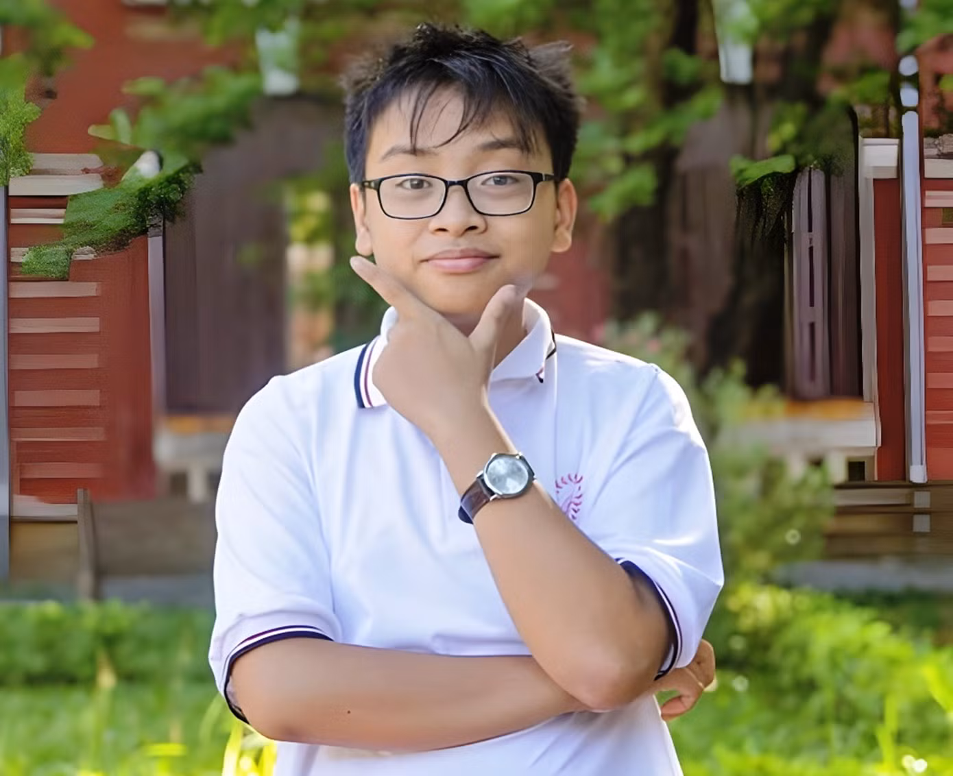 Võ Quang Phú Đức từng có niềm mơ ước tham gia thi Đường lên đỉnh Olympia từ thuở ấu thơ. Ảnh: NVCC