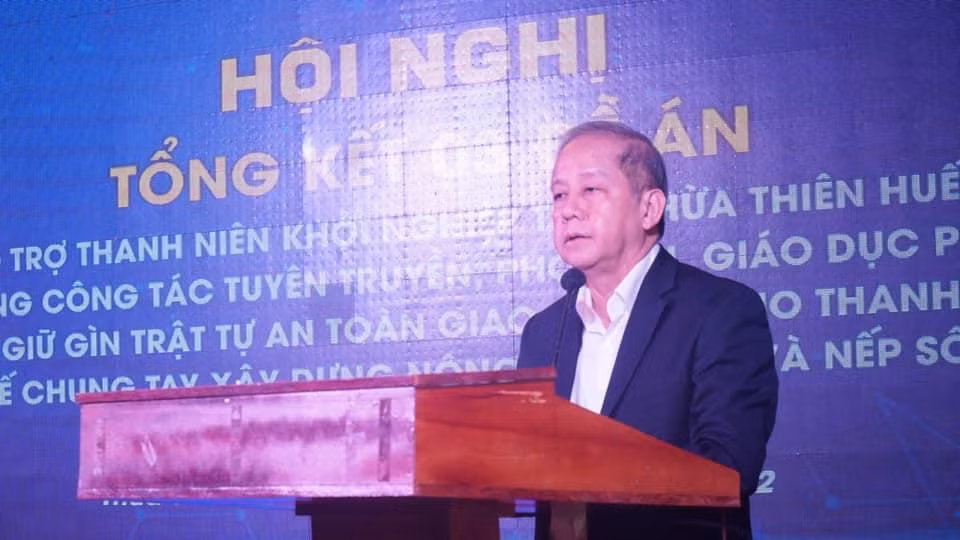 Phó Bí thư Thường trực Tỉnh ủy TT-Huế Phan Ngọc Thọ biểu dương nỗ lực của tuổi trẻ tỉnh nhà trong quá trình triển khai 3 đề án thời gian qua, với nhiều mô hình, cách làm hay ở cơ sở.