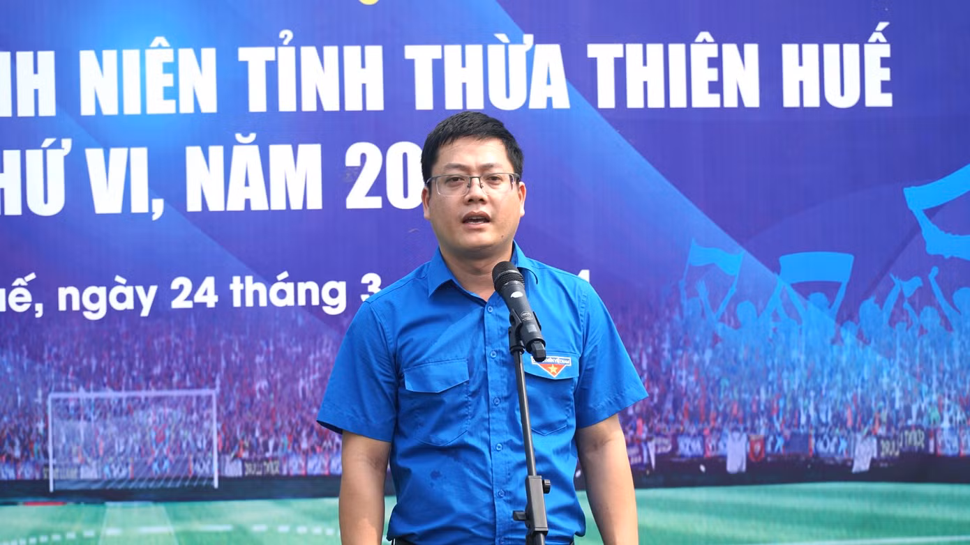 Bí thư Tỉnh Đoàn Nguyễn Thanh Hoài gửi lời tri ân tới các đơn vị đồng hành.