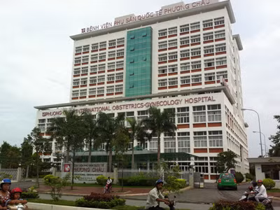 Bệnh viện Phụ sản Quốc tế Phương Châu ở Cần Thơ, nơi bà Ly nằm điều trị từ ngày 13 đến 25/3. Ảnh: Sáu Nghệ