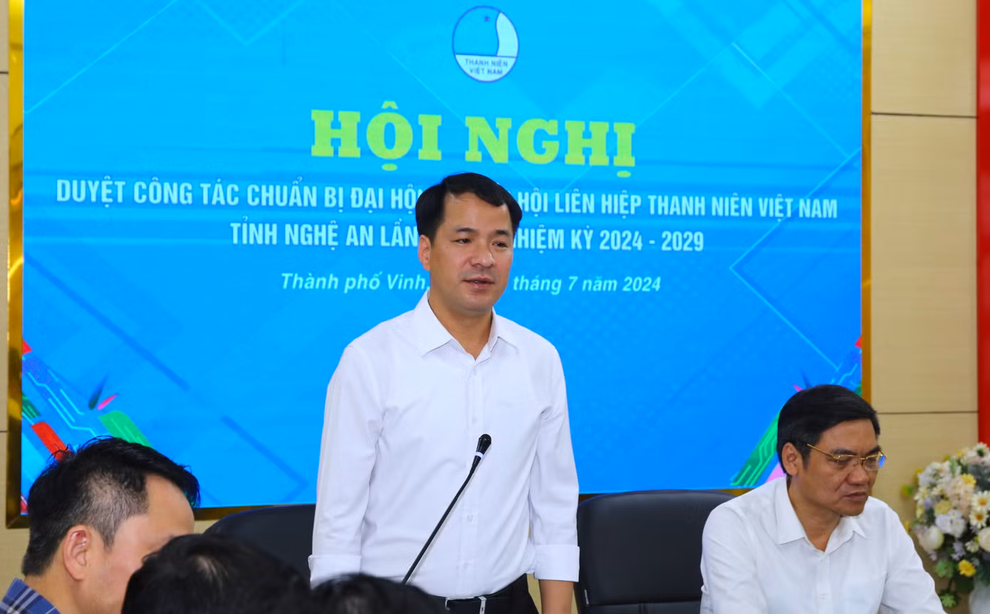 Anh Ngô Văn Cương - Bí thư T.Ư Đoàn phát biểu tại Hội nghị. Anh Ngô Văn Cương - Bí thư T.Ư Đoàn phát biểu tại Hội nghị.