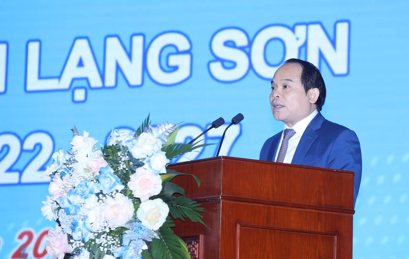 Bí thư Tỉnh ủy Lạng Sơn Nguyễn Quốc Đoàn phát biểu, chỉ đạo tại Đại hội - Ảnh: Duy Chiến Bí thư Tỉnh ủy Lạng Sơn Nguyễn Quốc Đoàn phát biểu, chỉ đạo tại Đại hội - Ảnh: Duy Chiến