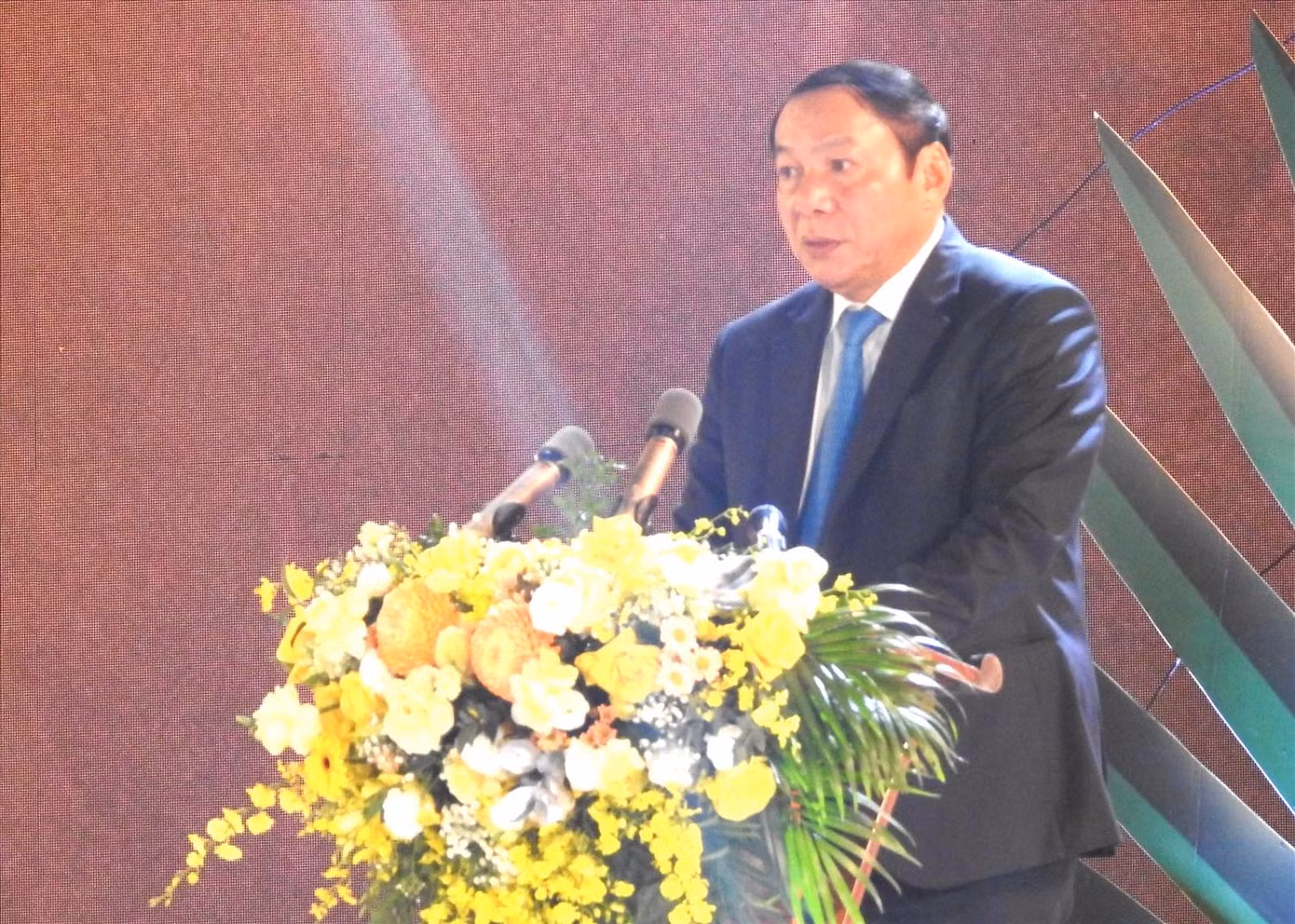 Bộ trưởng Bộ Văn hóa- Thể thao- Du lịch Nguyễn Văn Hùng nhấn mạnh việc gìn giữ, bảo tồn, phát huy các giá trị văn hóa của người Dao -Ảnh: TL