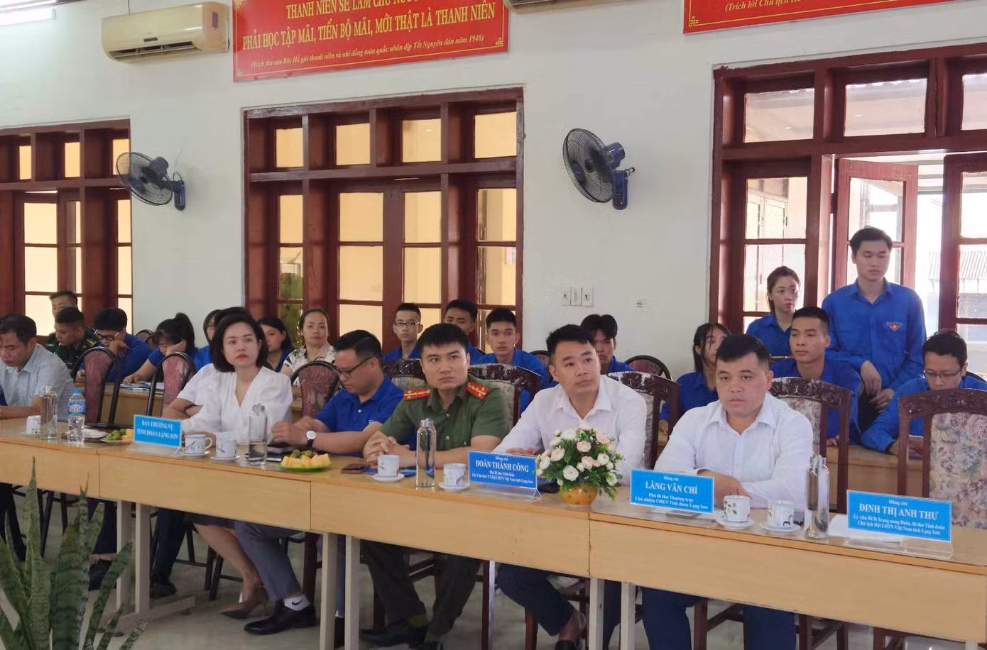 Lực lượng đoàn viên, thanh niên địa phương cam kết sẽ đồng hành cùng tổ chức tôn giáo thực hiện những công trình, phần việc an sinh xã hội trên địa bàn Lạng Sơn.