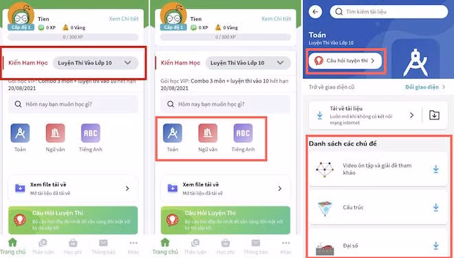 Các bước đơn giản để truy cập "kho bí kíp" luyện thi lớp 10 và lớp 12 online miễn phí. Các bước đơn giản để truy cập "kho bí kíp" luyện thi lớp 10 và lớp 12 online miễn phí.