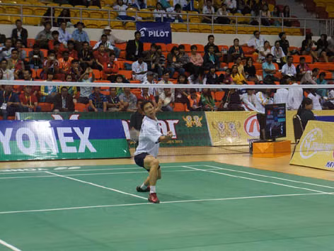 Tiến Minh đã trải qua set đấu cực kỳ căng thẳng. Ảnh: Nguyên Phong