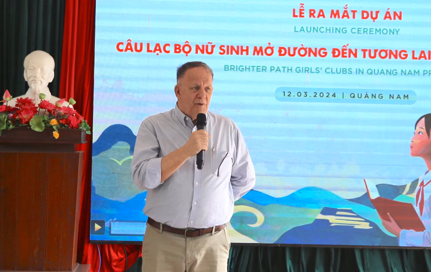 Ông Rad Kivette, Tổng Giám đốc VinaCapital Foundation chia sẻ tại lễ ra mắt dự án.