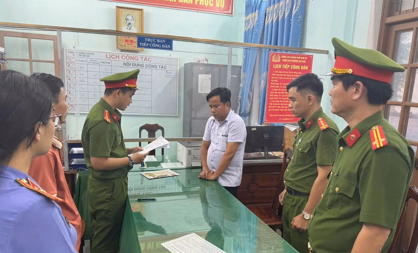 Công an khởi tố, bắt tạm giam Trần Đăng Hùng. Ảnh CA