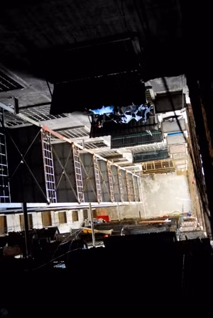 Toàn bộ kết cấu khu chung cư đã ở mức báo động