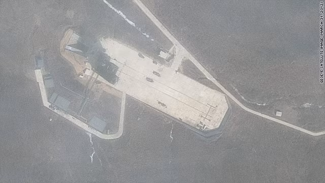 Ảnh bao quát bệ phóng do vệ tinh GeoEye chụp lại.