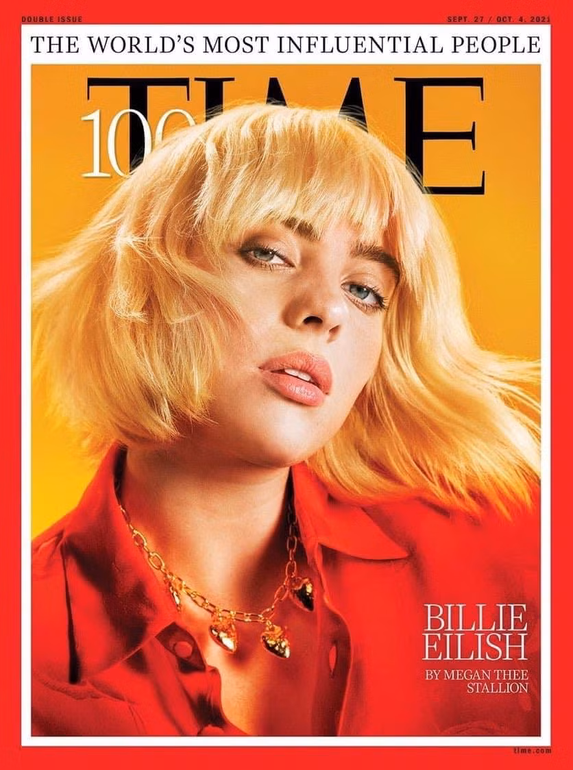 Billie Eilish trên trang bìa TIME số mới nhất.