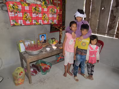 Nạn nhân Trần Văn Trị ra đi để lại mẹ già, vợ và 3 đứa con nhỏ