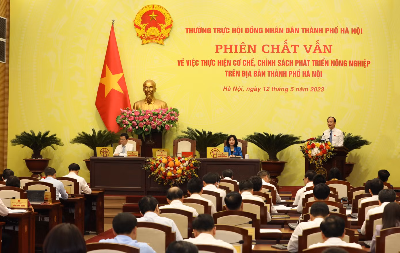 Phiên chất vấn do Thường trực HĐND TP. Hà Nội được tổ chức ngày 12/5/2023
