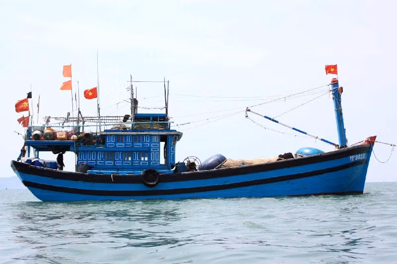 Tàu anh Chiến đánh bắt ở Hoàng Sa Ảnh: Nam Cường