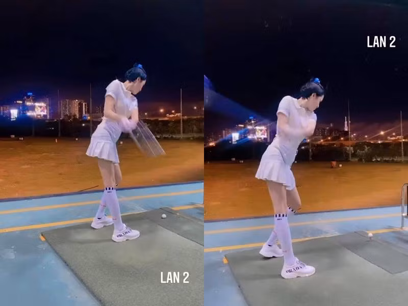 Cách tạo dáng, đi bóng khá chuyên nghiệp của giọng ca gốc Đắk Lắk.