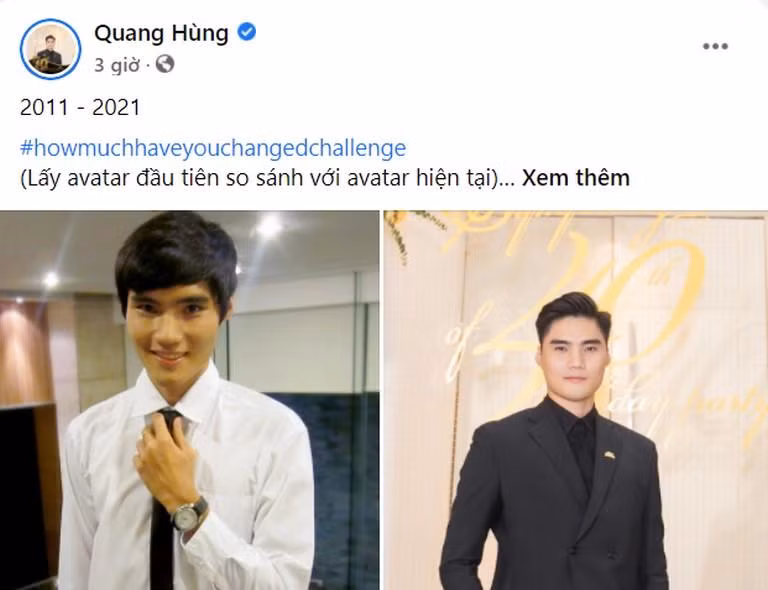 Người mẫu Quang Hùng sau 10 năm ngày càng phong độ.