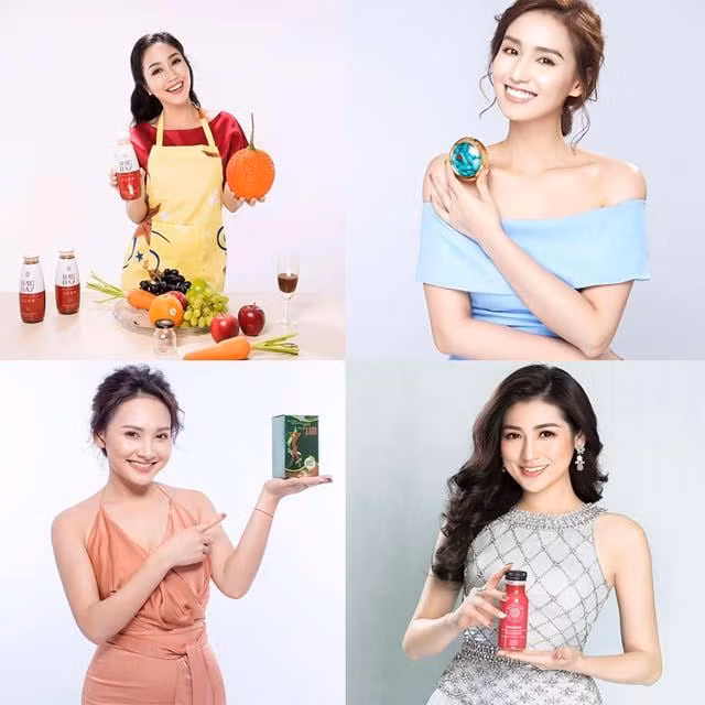 Hình ảnh PR của sao Việt cho lô mỹ phẩm 11 tỷ không rõ nguồn gốc.