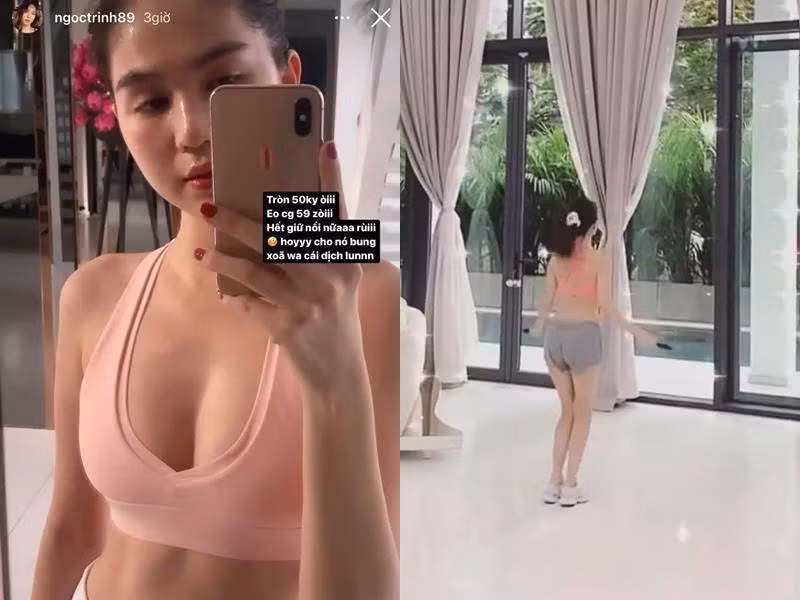 "Nữ hoàng nội y" chăm tập luyện hơn sau khi lên cân. "Nữ hoàng nội y" chăm tập luyện hơn sau khi lên cân.