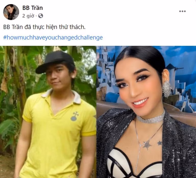 BB Trần có sự thay đổi lớn từ trước và sau khi gia nhập làng giải trí Việt.