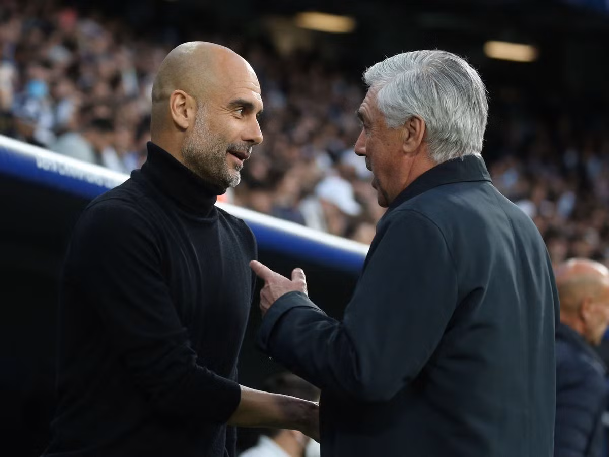 Pep Guardiola có cơ hội trả nợ Ancelotti khi Man City được chơi trên sân nhà ở trận lượt về