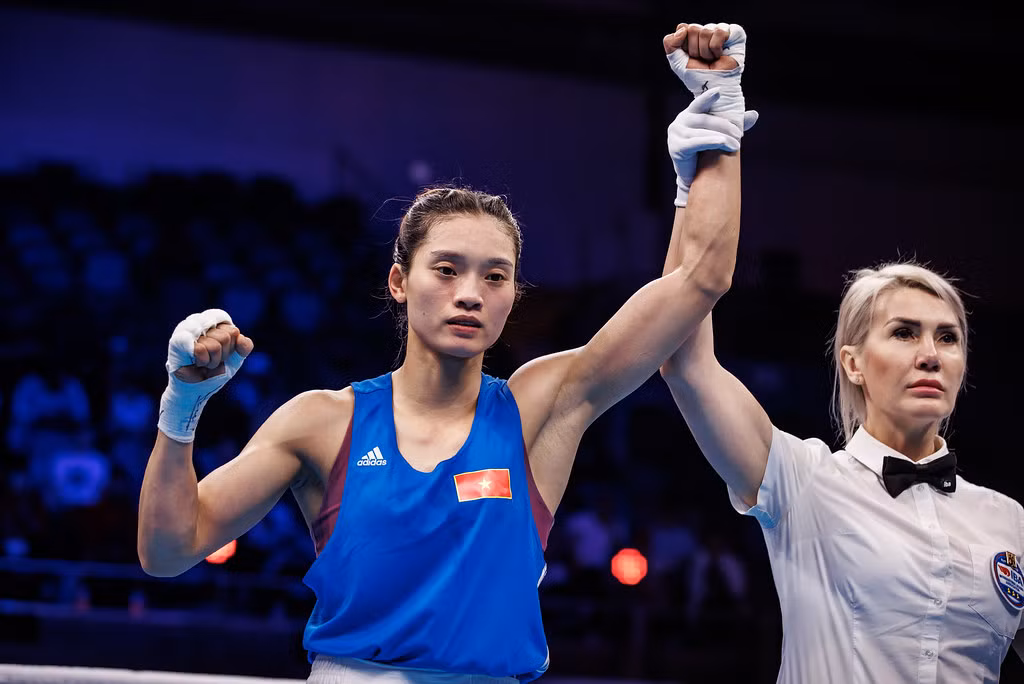 Nguyễn Thị Tâm xuất sắc vào bán kết giải Boxing thế giới 2023. Ảnh: IBA Nguyễn Thị Tâm xuất sắc vào bán kết giải Boxing thế giới 2023. Ảnh: IBA