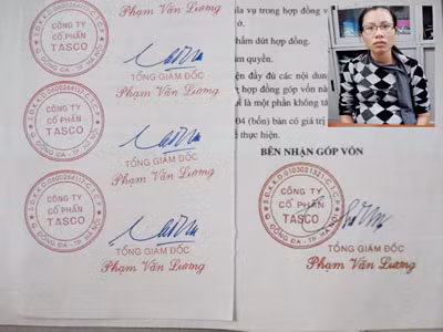 Đặng Thị Kim Dung và những con dấu, chữ ký giả do cô ta 