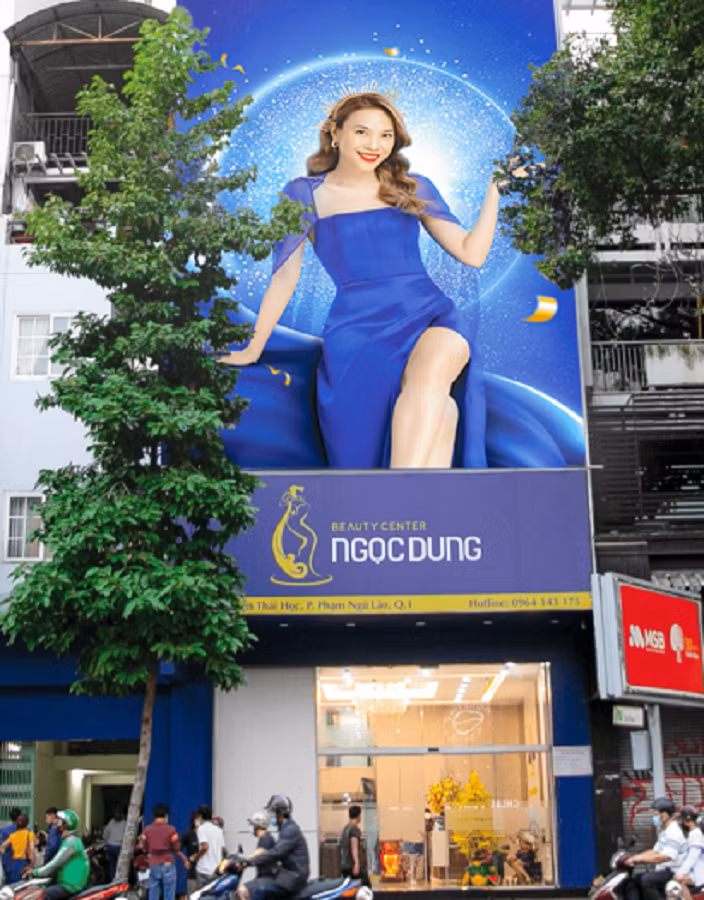 Chi nhánh cơ sở Thẩm mỹ Ngọc Dung trên đường Nguyễn Thái học vừa bị xử phạt