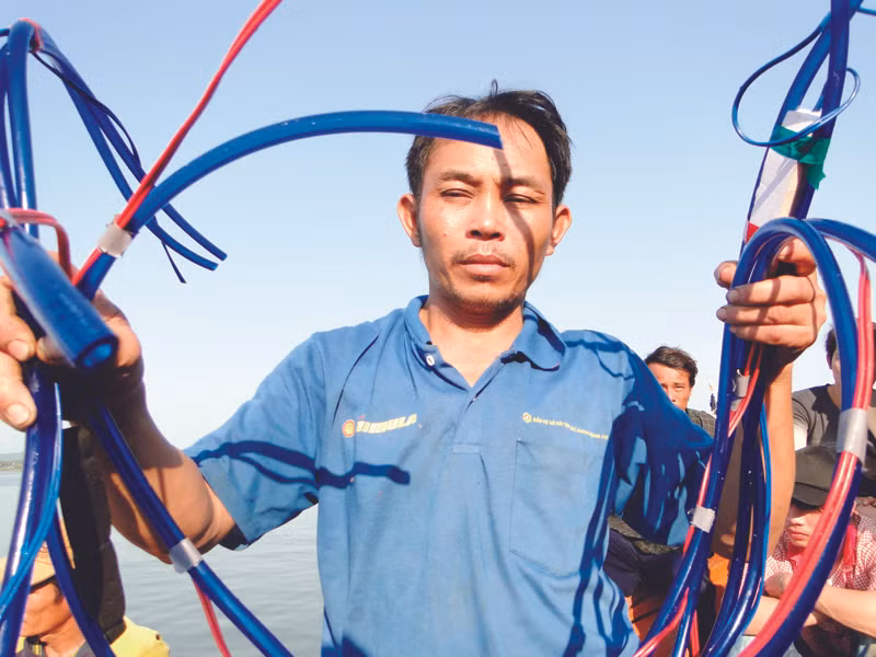 Dây hơi bị băm nát