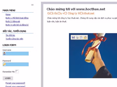 Dịch vụ học thuê tại chức được quảng cáo trên mạng Internet 