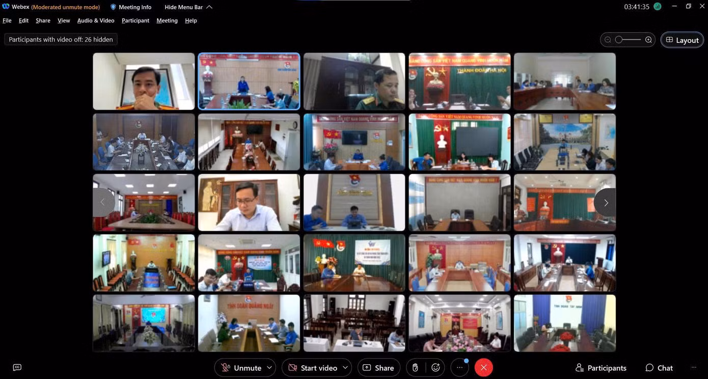 Hội nghị diễn ra theo hình thức trực tiếp kết hợp trực tuyến. Ảnh: BTC Hội nghị diễn ra theo hình thức trực tiếp kết hợp trực tuyến. Ảnh: BTC