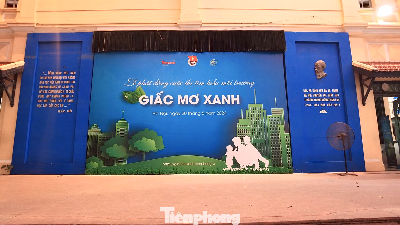 Ngày mai (20/5), tại trường THCS Trưng Vương, Báo Tiền Phong phối hợp với UBND quận Hoàn Kiếm tổ chức Lễ Phát động cuộc thi tìm hiểu môi trường 'Giấc mơ xanh'.