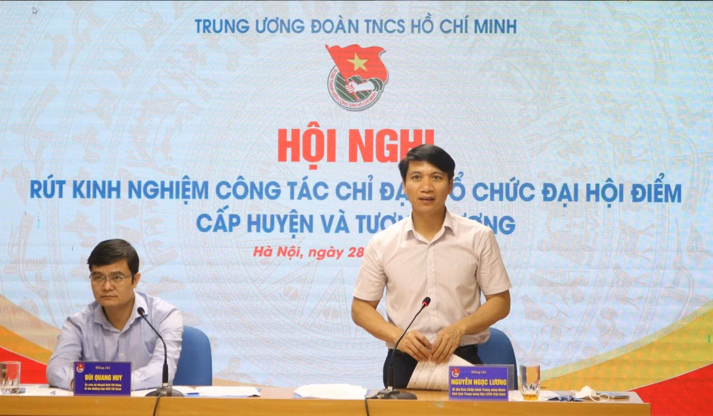 Anh Nguyễn Ngọc Lương, Bí thư T.Ư Đoàn, Chủ tịch Hội LHTN Việt Nam phát biểu tại Hội nghị. Ảnh: Bảo Anh Anh Nguyễn Ngọc Lương, Bí thư T.Ư Đoàn, Chủ tịch Hội LHTN Việt Nam phát biểu tại Hội nghị. Ảnh: Bảo Anh