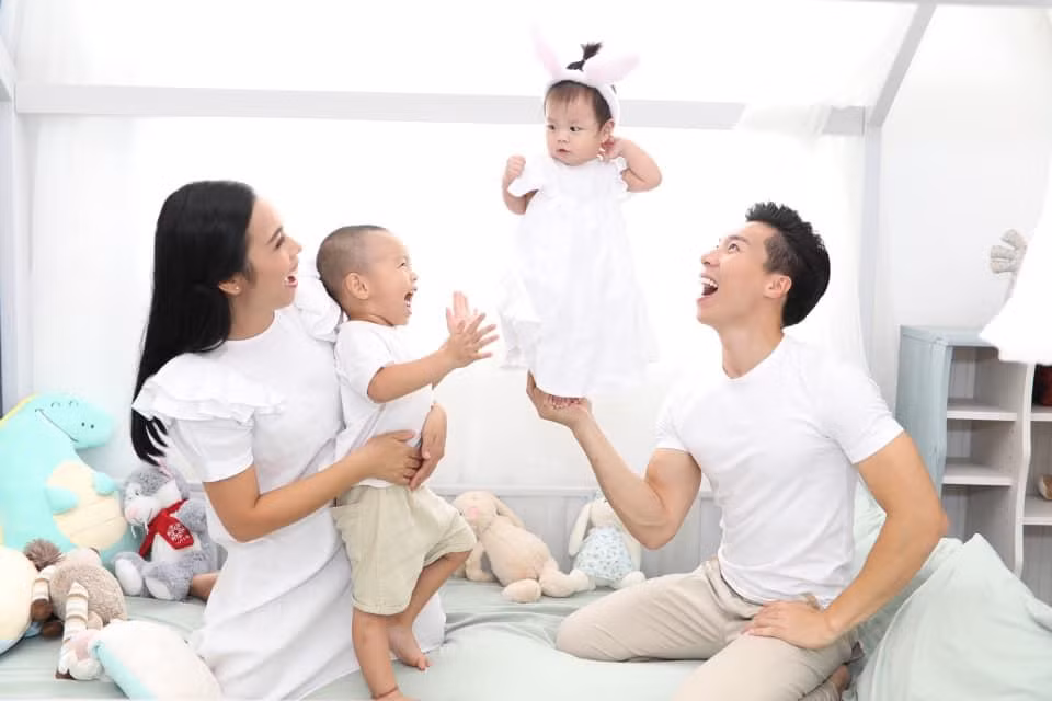 Gia đình nhỏ của Ngọc Mai và "Hoàng tử xiếc" Quốc Nghiệp