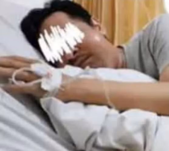 Anh Firmasyah khi ở trong viện. Ảnh: Sinar Harian.