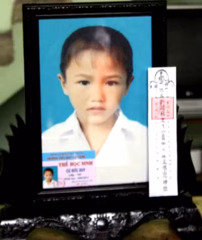 Di ảnh của bé Cù Văn Duy