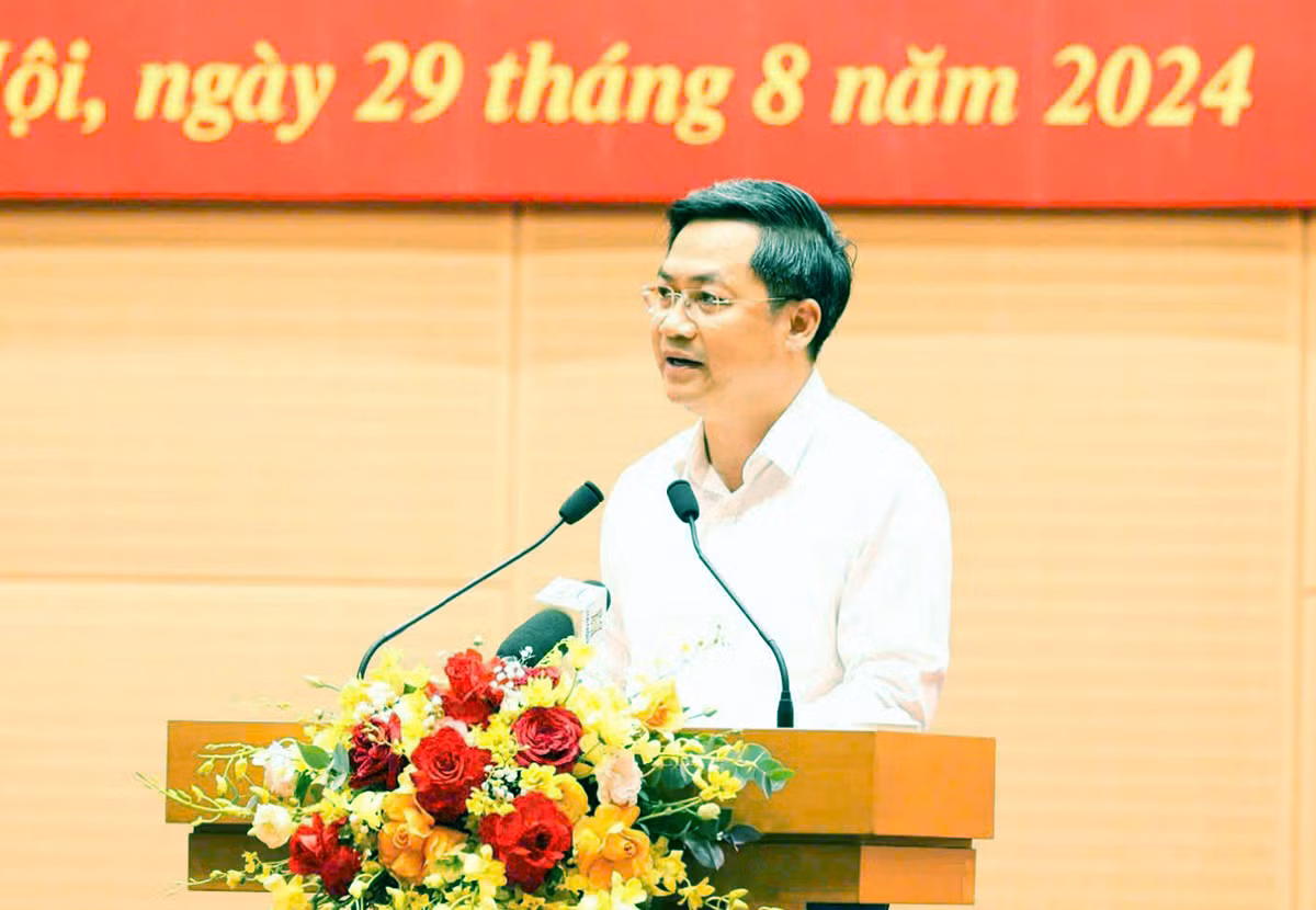 Phó Chủ tịch UBND thành phố Hà Nội Hà Minh Hải phát biểu tại hội nghị. Ảnh: PV. Phó Chủ tịch UBND thành phố Hà Nội Hà Minh Hải phát biểu tại hội nghị. Ảnh: PV.